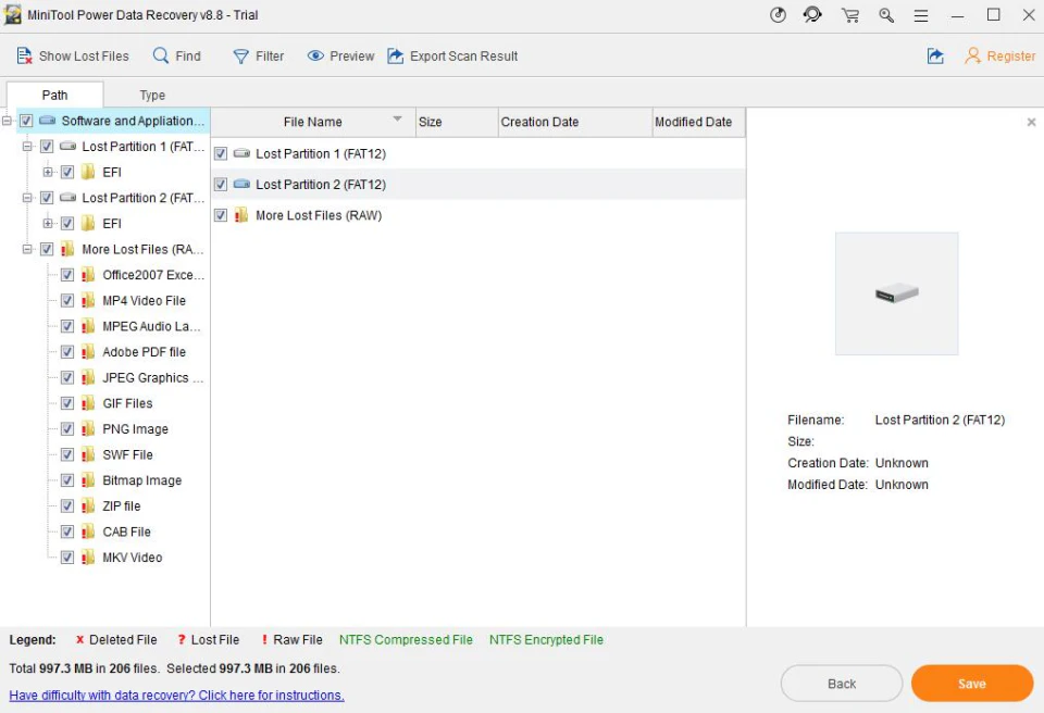 screenshot of MiniTool Power Data Recovery